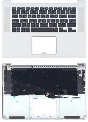 Клавиатура для ноутбука Apple MacBook Pro (A1398) Black, (Silv...