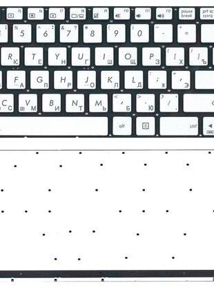 Клавиатура для ноутбука Asus (N550) с подсветкой (Light), Silv...