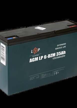 Аккумулятор тяговый AGM LogicPower LP 6-DZM-35 Ah (12V-35Ah)