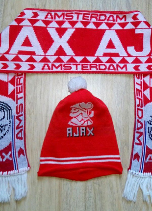 Комплект шапка и шарф футбольного клуба Ajax