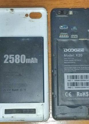 Смартфон Doogee X20 black 1/16 з тріщиною, але робочий