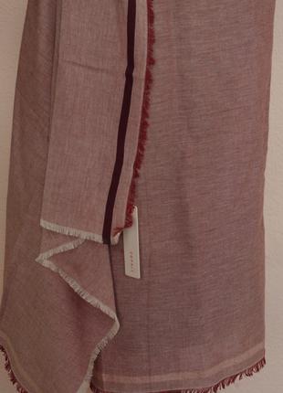 Индийская хлопковая шаль . Esprit ( 2-я нить белая + бордовая ...