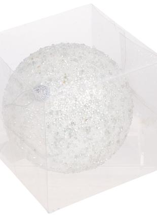 Елочный шар 15см, цвет - белый