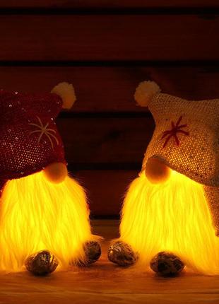 Рождественский ночник 22см*17см светодиодный скандинавский гном