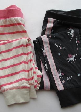 Набор 2 шт. тонкие пижамные штаны 5-6 лет matalan
