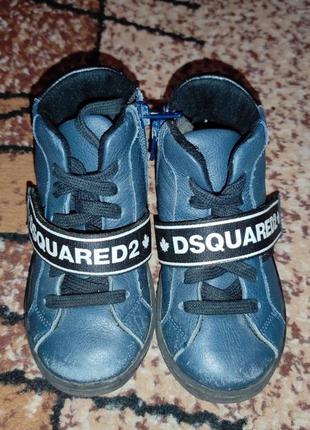 Тёмно-синие кеды, ботинки dsquared 2