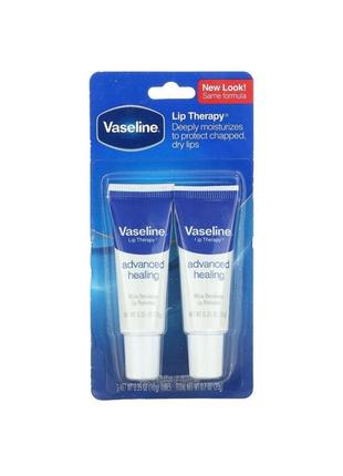 Vaseline бальзам для губ lip therapy, advanced healing, 2 tube...