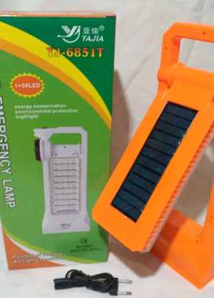 Фонарик Аккумуляторный светильник солнечная зарядка павербанк
