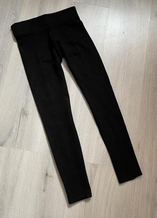 Чёрные облегающие штаны лосины zara