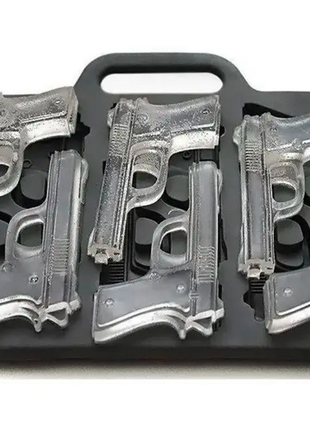 Форма для льоду BauTech Пістолет силіконова 3D Чорний