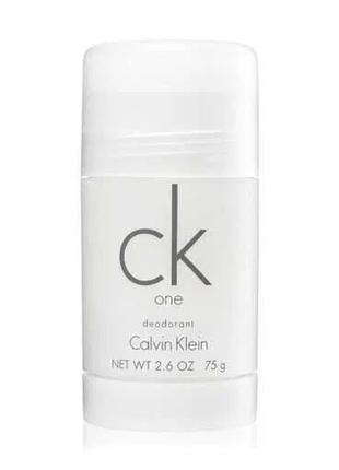 Парфумований дезодорант-стік Calvin Klein CK One унісекс, 75 мл