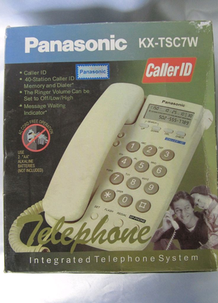 Телефон стационарный кнопочноый Panasonic KX-TSC7W Япония, новый