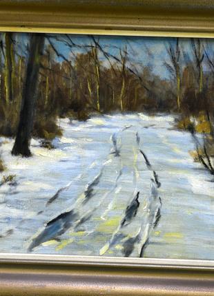 Картина "Зимняя дорога."