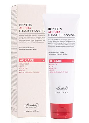 Гель-пінка з саліциловою кислотою Benton AC BHA Foam Cleansing...