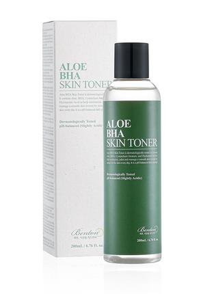 Тонер алое з саліциловою кислотою Benton Aloe BHA Skin Toner 2...