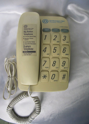 Телефон стаціонарний великі кнопки Southwestern Bell,США,новий