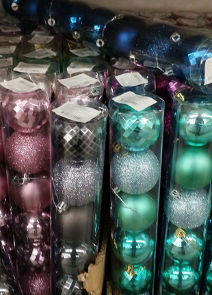 Новогодние шары, упаковка новогодних шаров , пластиковые шары,