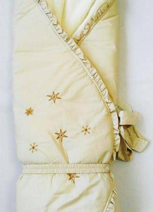 Конверт-одеяло для новорожденных bubble kids на резинке, бежевый