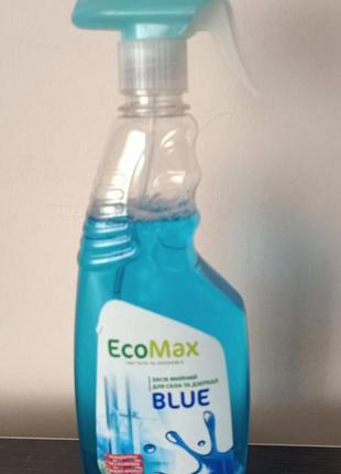 Средство для мытья стекол и зеркал ecomax, blue 0,5 л с распыл...