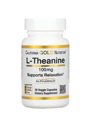 California gold nutrition l-теанін 100 мг - 30 капсул / сша