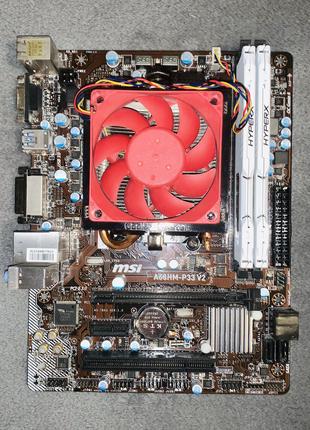 Материнська плата MSI процесор AMD Athlon та оп HyperX