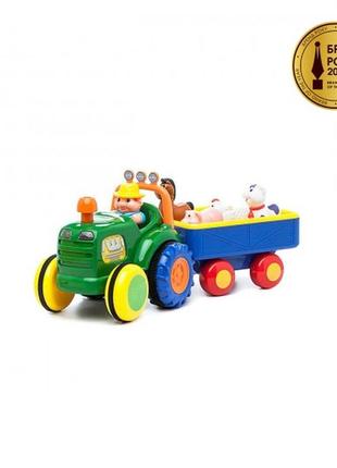 Іграшка на колесах трактор з трейлером озвучений українською м...