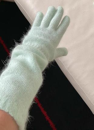 H&m длинные варежки перчатки ангора шерсть