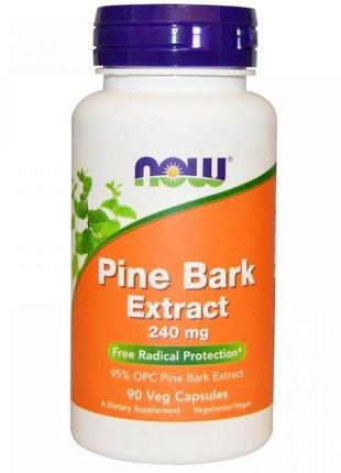 Пикногенол NOW Foods Pine Bark Extract 240 mg 90 Veg Caps