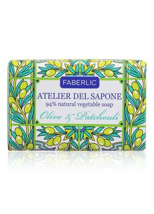 Мыло натуральное кусковое «оливки и пачули» atelier del sapone