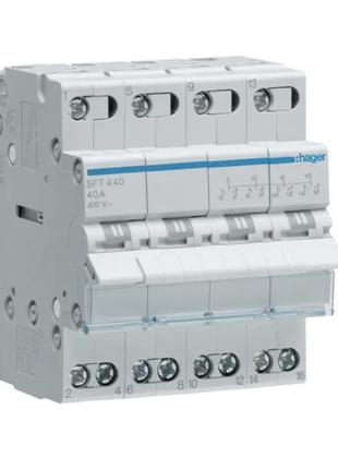 Переключатель I-0-II трехпозиционный 4-х полюсный, 40 А, SFT44...