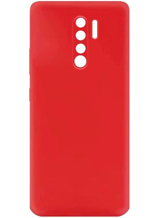 Силиконовый чехол для Xiaomi Redmi Note 8 Pro Красный микрофиб...