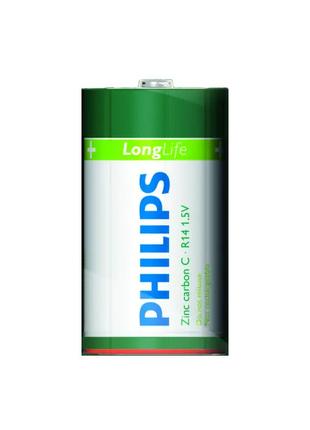 >Батарейка Philips R14/C Longlife