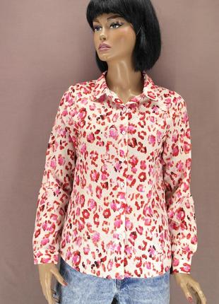 Новая стильная блузка "love frontrow" розовый леопард. размер s.