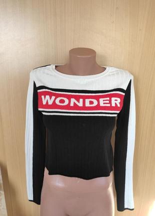 Укороченный черный свитер свитшот cooperative кофта джемпер