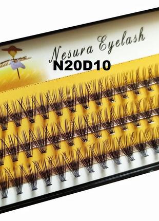 Ресницы nesura eyelash 20d, 10 мм, изгиб d, 0,07, 60 пучков не...