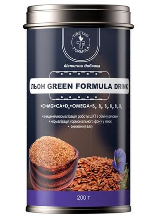 Клетчатка семян льна Green Formula drink для снижения веса 200...