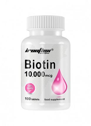 Витамины и минералы IronFlex Biotin 10000 mcg, 100 таблеток