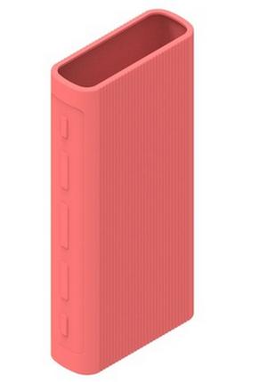 Силіконовий рожевий чохол для Xiaomi Power Bank 3 на 20000
