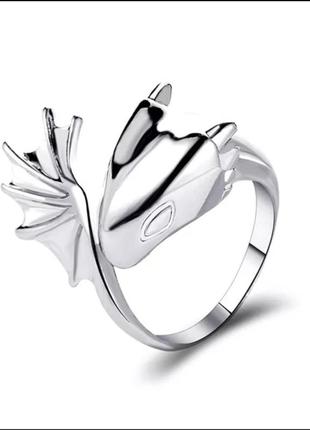 Стильное кольцо "дракон", колечко, серебро, колечко, украшение...
