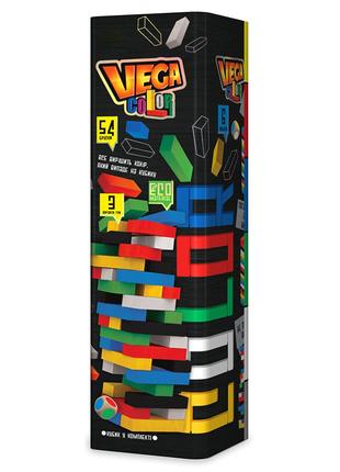Игра настольная Danko Toys Vega Color (вега, башня, дженга, дж...