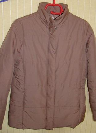 Куртка женская демисезонная бежевая плащевка (размер 48, m, uk...