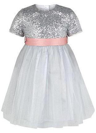 Платье детское праздничное нарядное monsoon silver (размер 80 ...