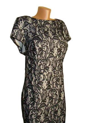 Платье гипюровое черное f&f (размер 62, xxxl)