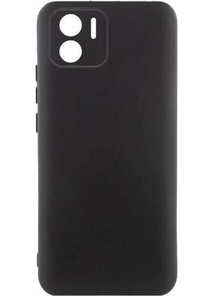 Матовый чехол на Xiaomi Redmi A1 черный микрофибра
