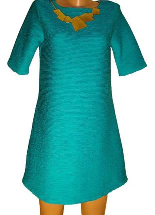 Платье нарядное мини бирюзовое river island (размер 42, xs, uk...