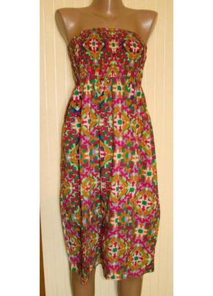 Платье сарафан peacocks размер 42 (xs, uk8)