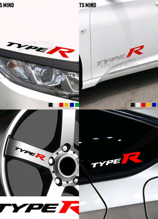 Наклейки Хонда сивик аккорд type r honda тайп р