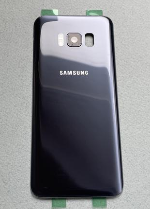 Задняя крышка для Galaxy S8 Orchid Gray серого цвета со стекло...