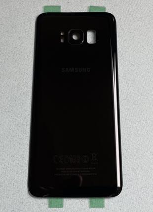 Задняя крышка для Galaxy S8 Midnight Black чёрного цвета со ст...