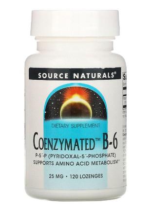 Коензим Вітаміну В6 25 мг, Source Naturals, 120 таблеток для р...